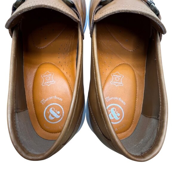 Thomas & Vine Men’s Brown Genuine Leather Slip-On Comfortable Bit Loafers Size 9 main image 6